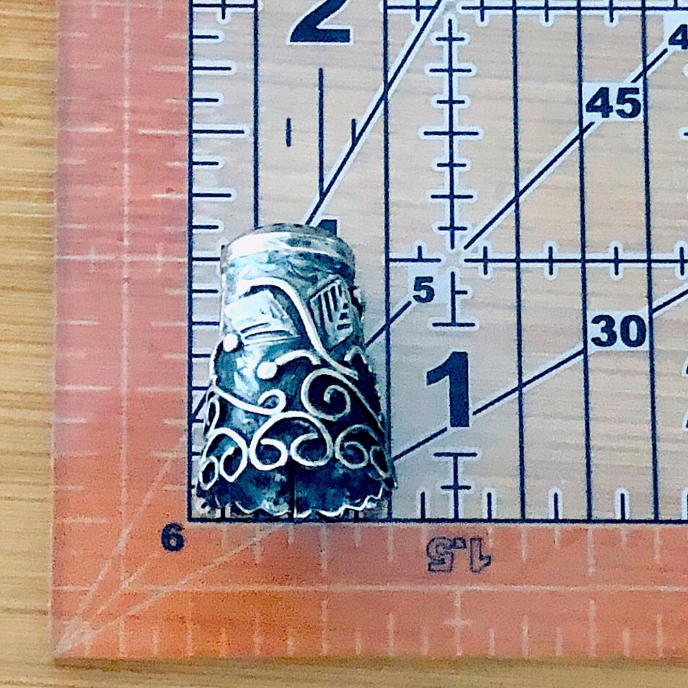 $36  Vintage Estate Sterling Silver Sewing Thimble  Designer Mark 925 MEXICO - Picture 6 of 6